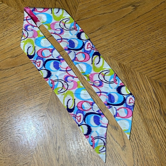 HTF COACH IKAT SIGNATURE SILK SCARF - Picture 5 of 7